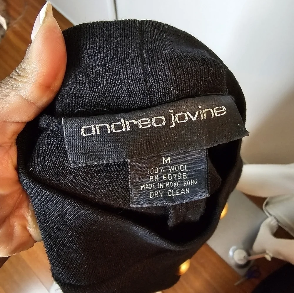 Vintage Authentic ANDREA JOVINE Dress 100% Wool Size M - Picture 17 of 17